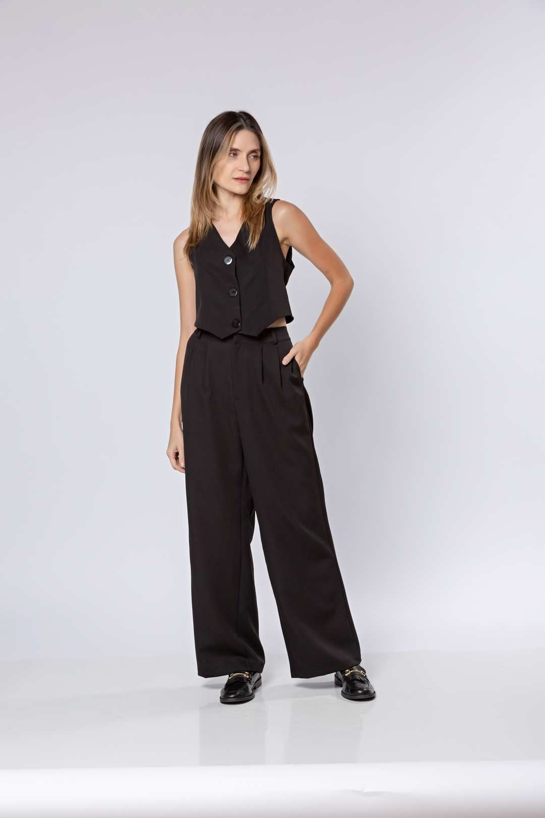 Calça Pantalona em Alfaiataria
