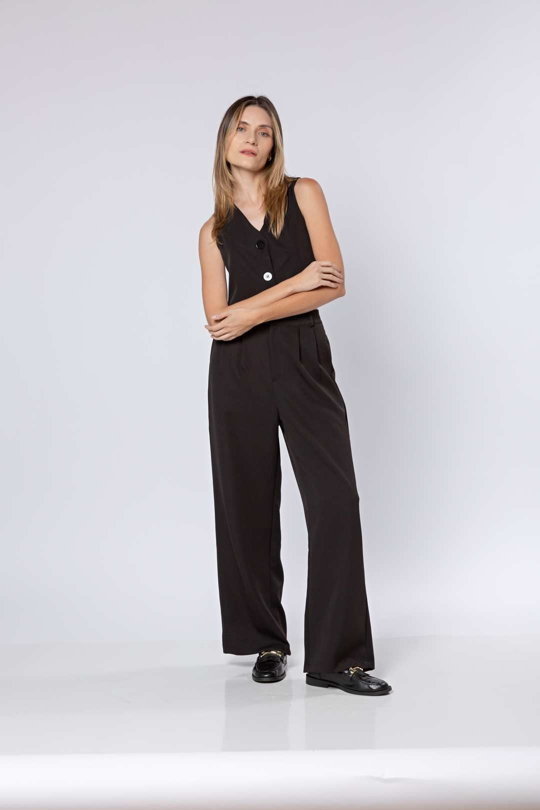 Calça Pantalona em Alfaiataria