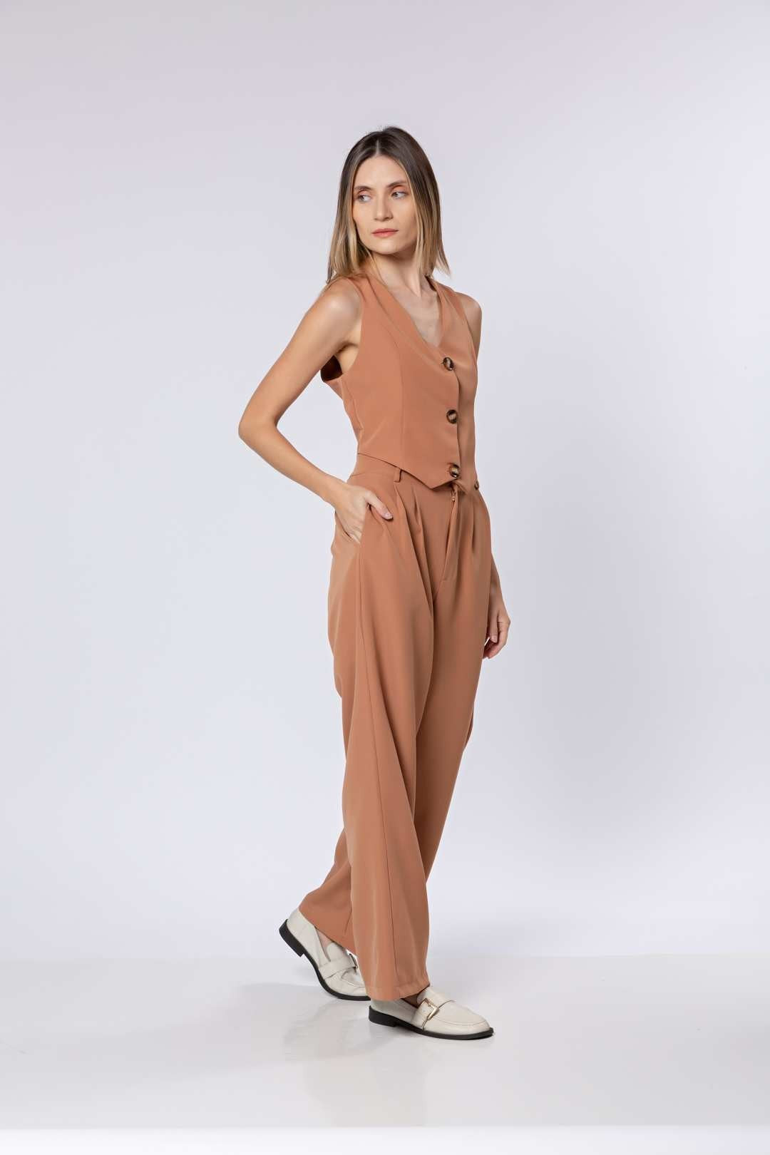 Calça Pantalona em Alfaiataria