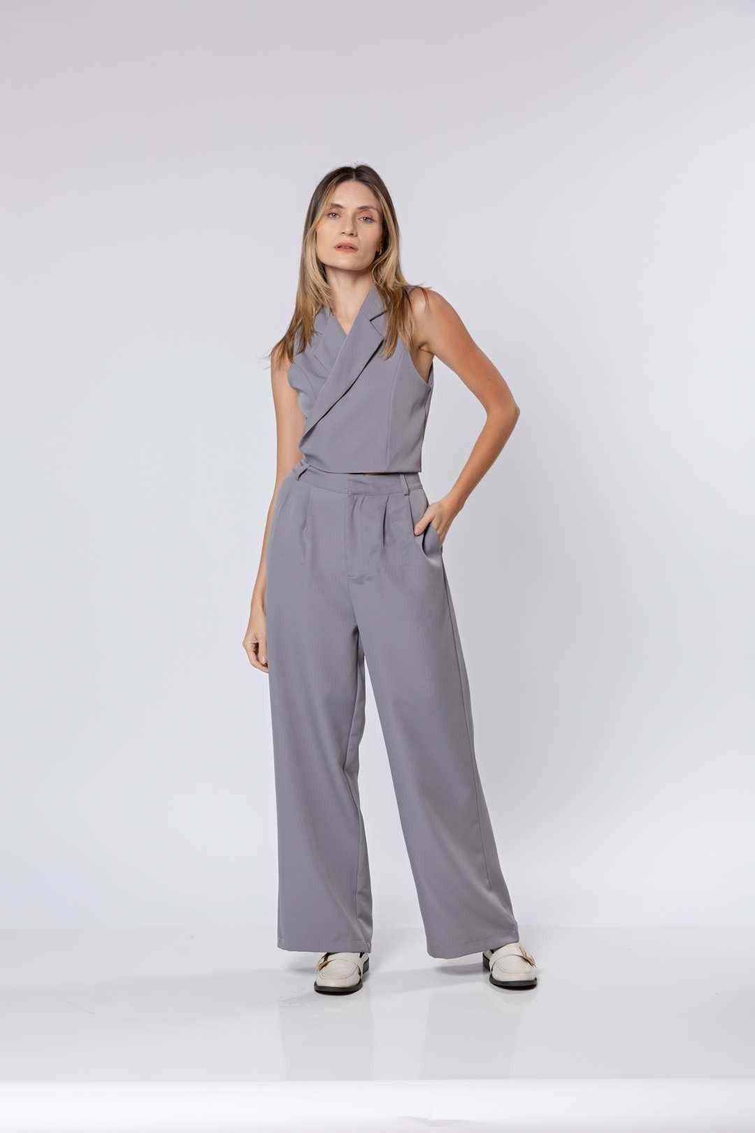 Calça Pantalona em Alfaiataria