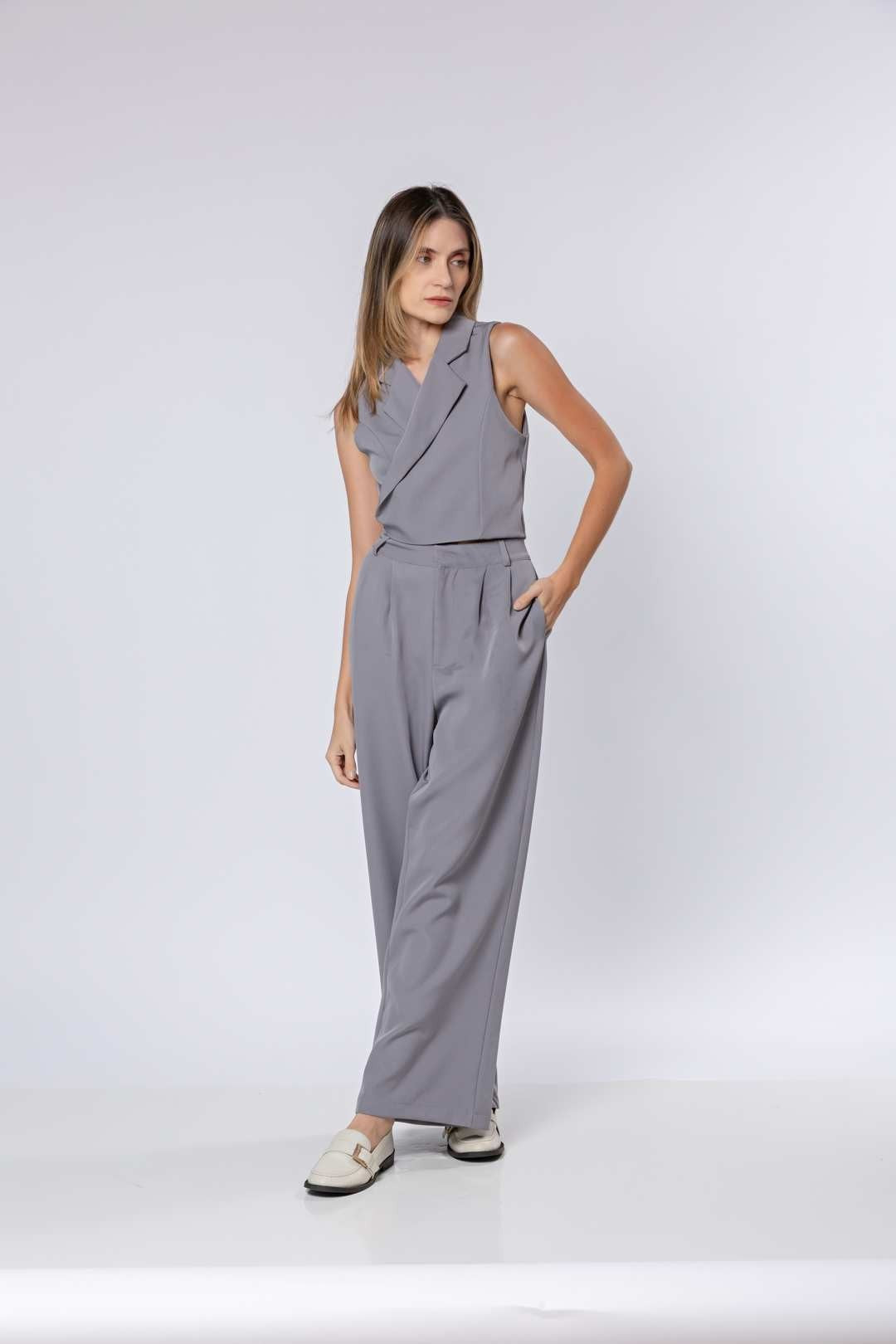 Calça Pantalona em Alfaiataria