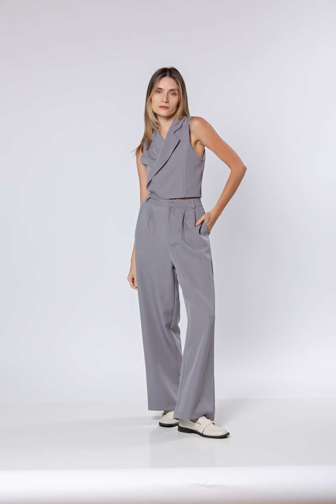 Calça Pantalona em Alfaiataria