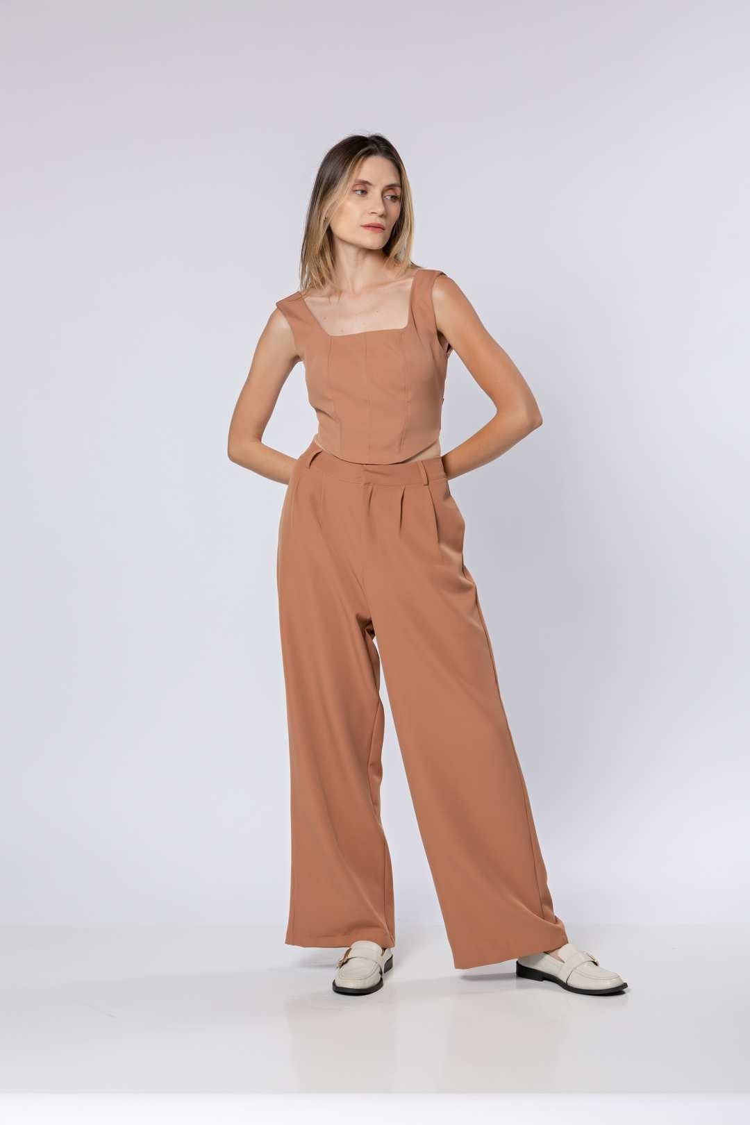 Cropped Corselet em Alfaiataria