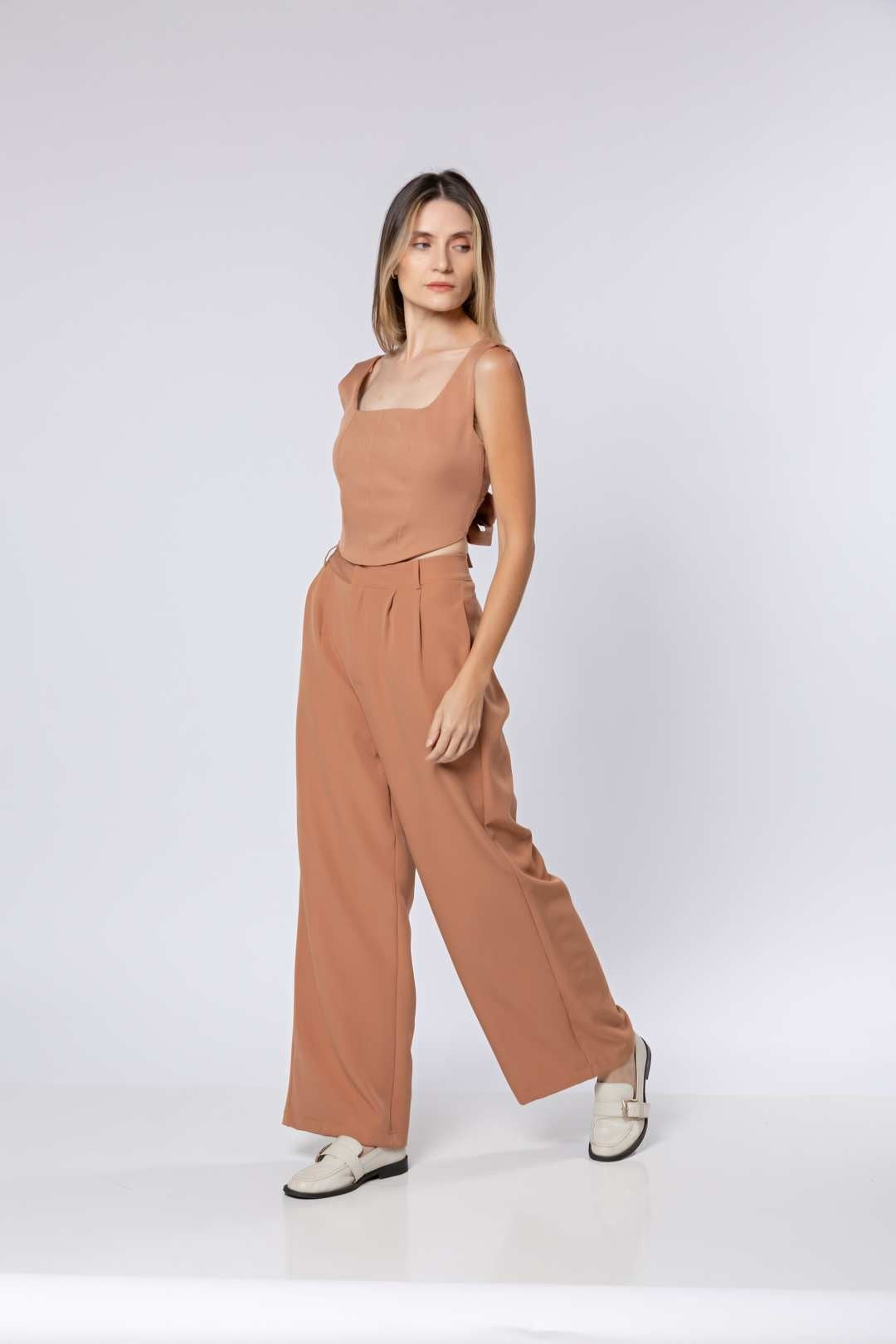 Cropped Corselet em Alfaiataria