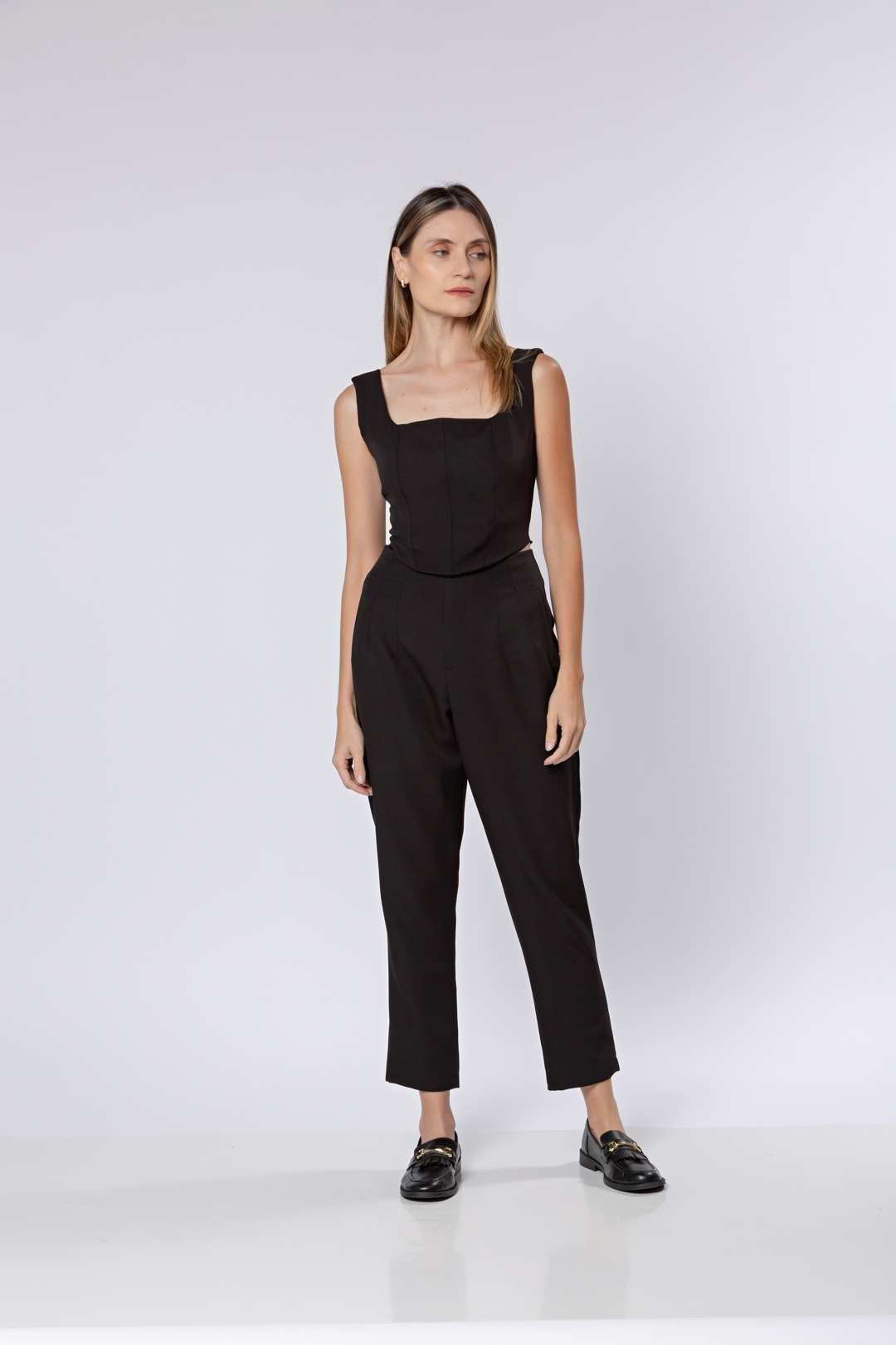 Cropped Corselet em Alfaiataria
