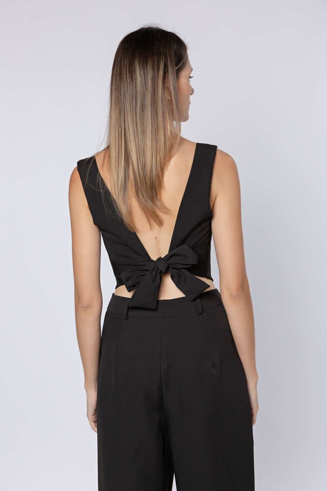Cropped Corselet em Alfaiataria