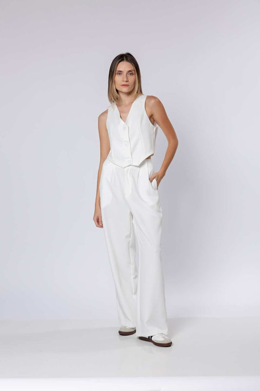 Calça Pantalona em Alfaiataria