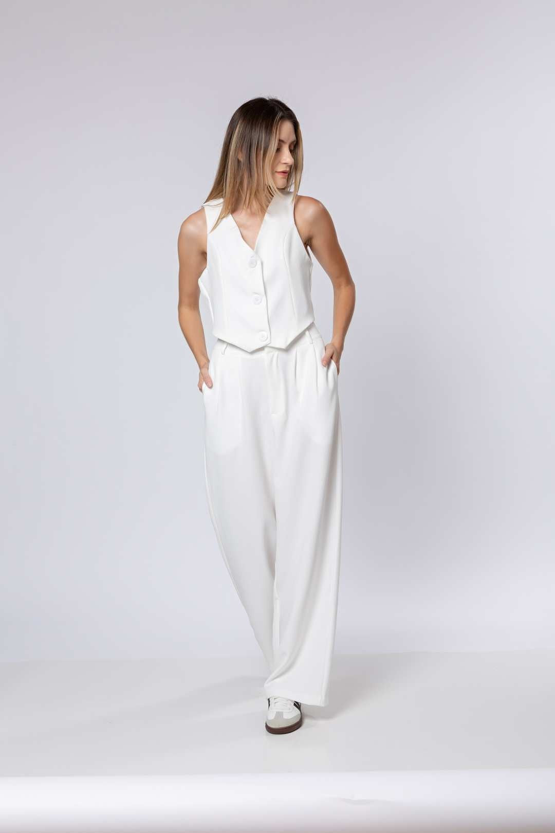 Calça Pantalona em Alfaiataria