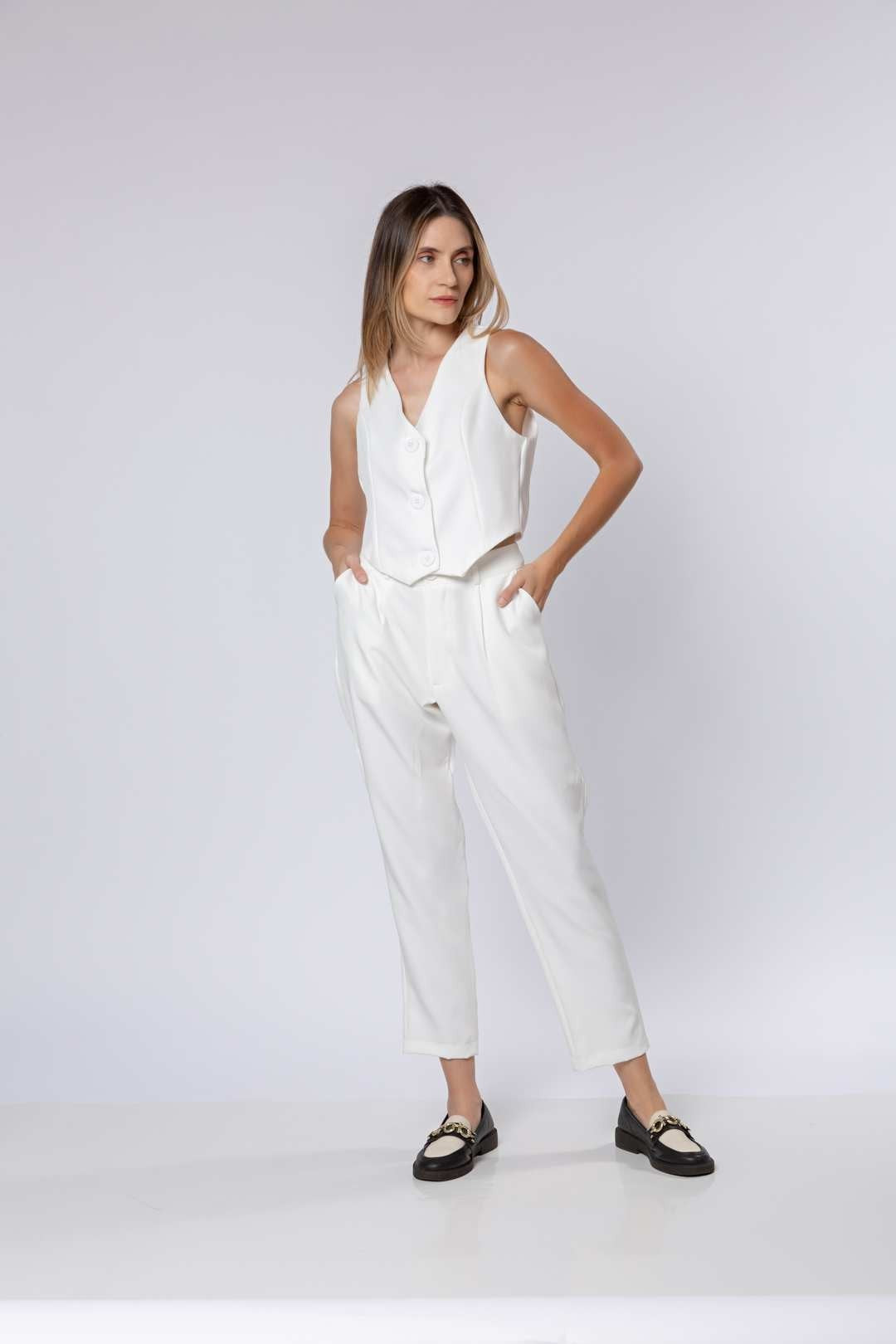 Conj Alfaiataria Off White - Colete + Calça