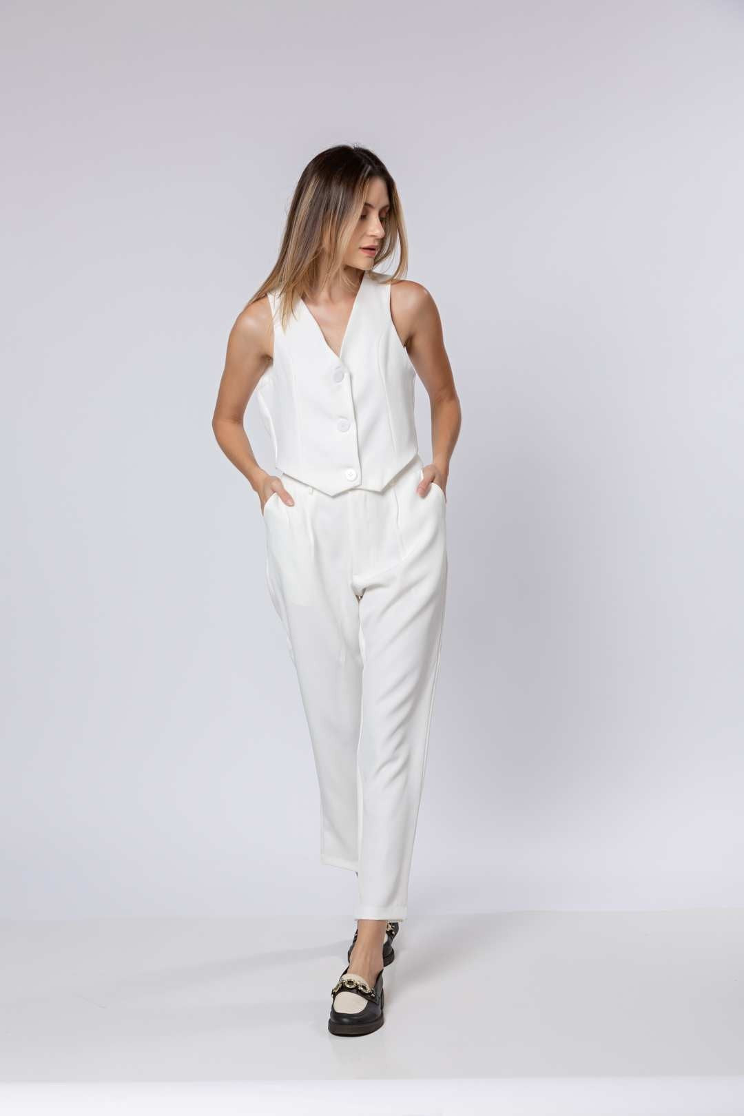Conj Alfaiataria Off White - Colete + Calça