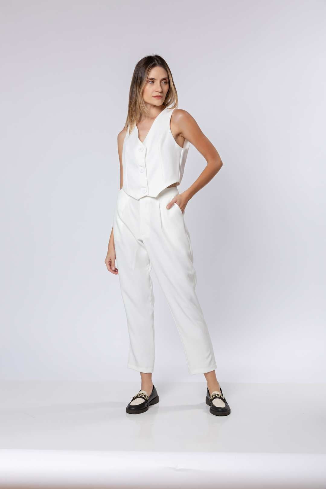 Conj Alfaiataria Off White - Colete + Calça